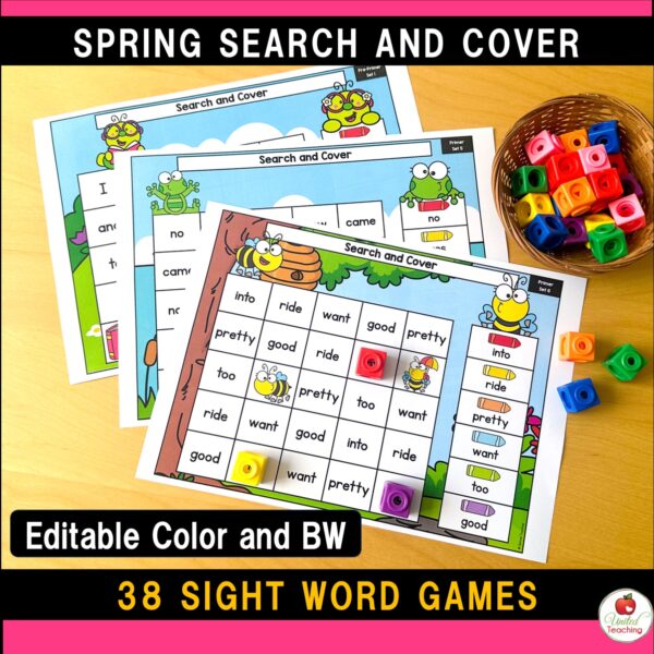 Spring Editable Sight Word Games Bundle - Image 6