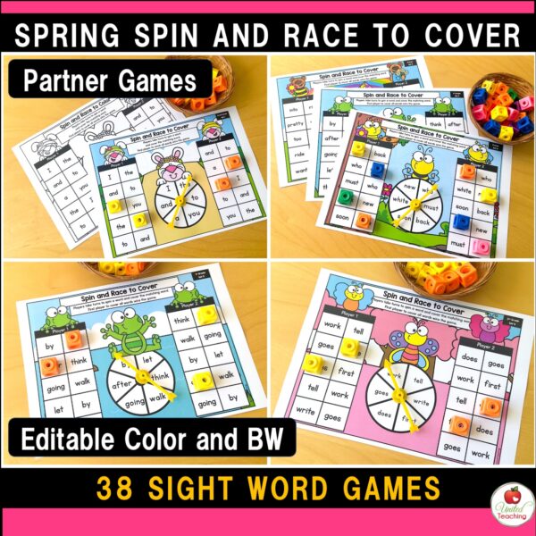 Spring Editable Sight Word Games Bundle - Image 10