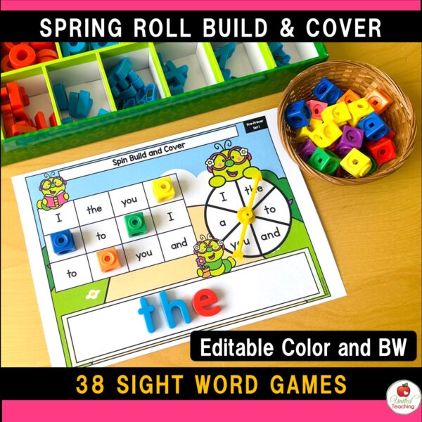 Spring Editable Sight Word Games Bundle - Image 11