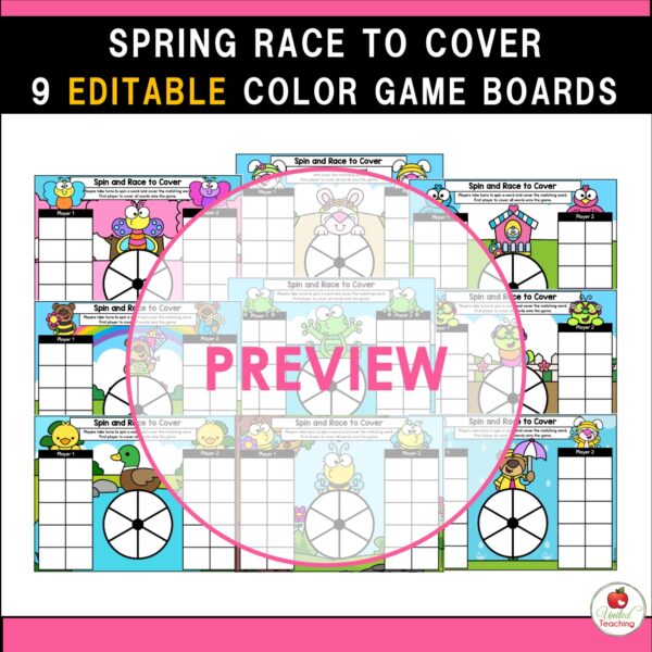 Spring Spin and Race to Cover Sight Word Games - Image 4