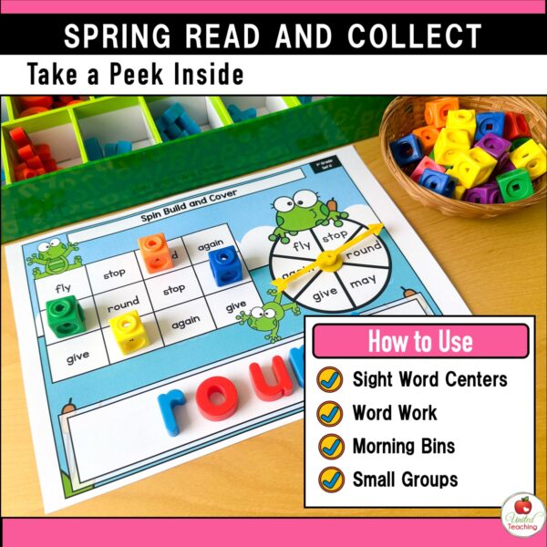Spring Spin Build and Cover Sight Word Games - Image 3