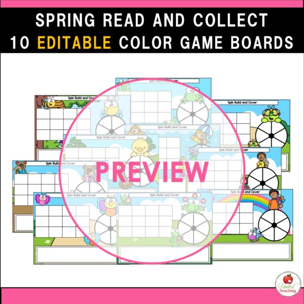 Spring Spin Build and Cover Sight Word Games - Image 4