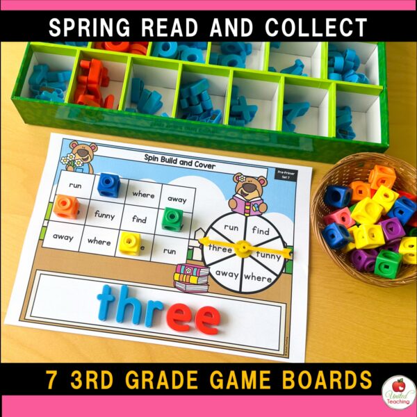 Spring Spin Build and Cover Sight Word Games - Image 10