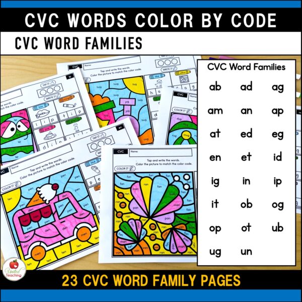 Phonics Color by Code Summer Worksheets Bundle - Image 5