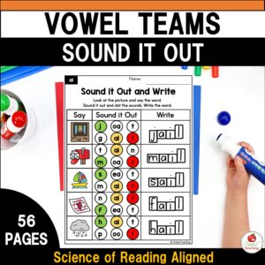 Vowel Teams Sound It Out Worksheets Packet