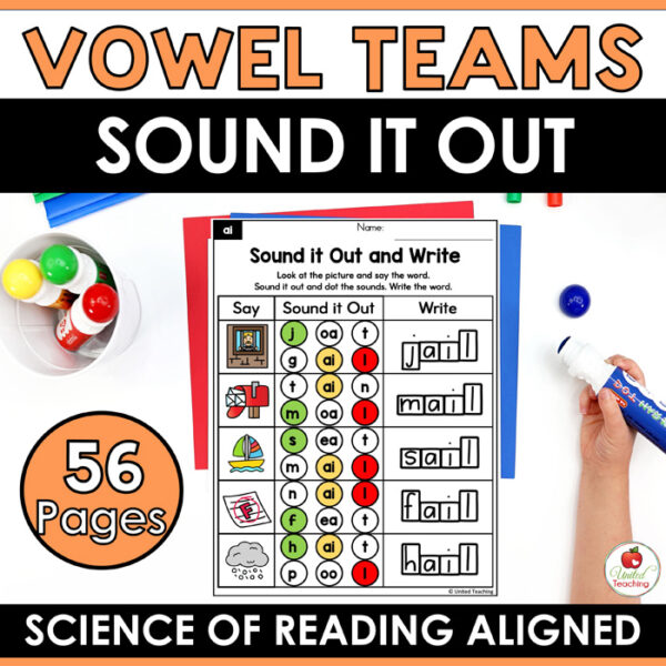 Vowel Teams Sound It Out Worksheets Packet