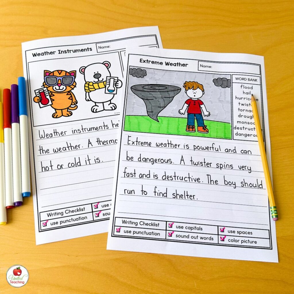writing prompts about weather for kids