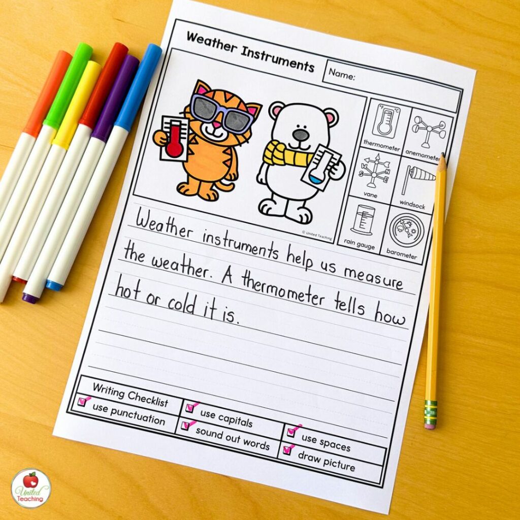Weather Instruments Writing Prompt