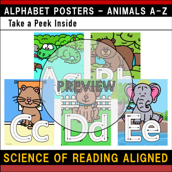 Alphabet Animal Adventures Letter Posters - Image 6