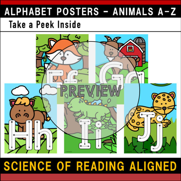Alphabet Animal Adventures Letter Posters - Image 7