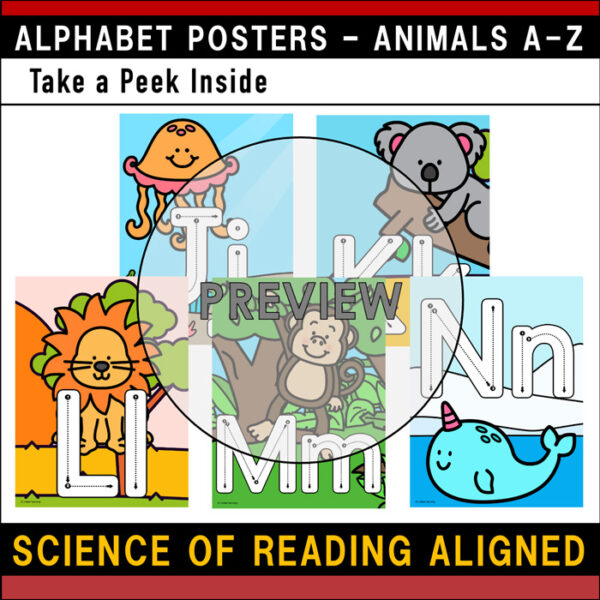 Alphabet Animal Adventures Letter Posters - Image 8