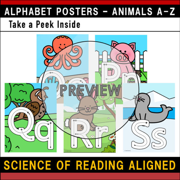 Alphabet Animal Adventures Letter Posters - Image 9
