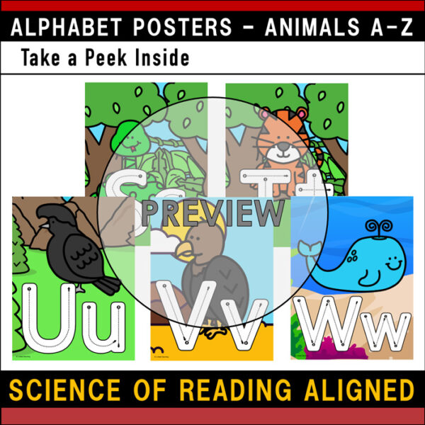Alphabet Animal Adventures Letter Posters - Image 10