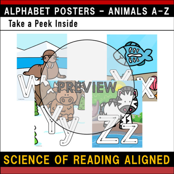 Alphabet Animal Adventures Letter Posters - Image 11