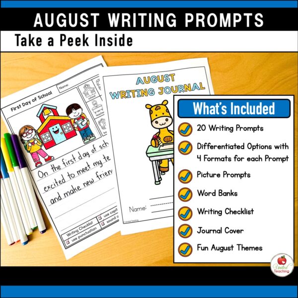 August Writing Prompts Packet - Image 2