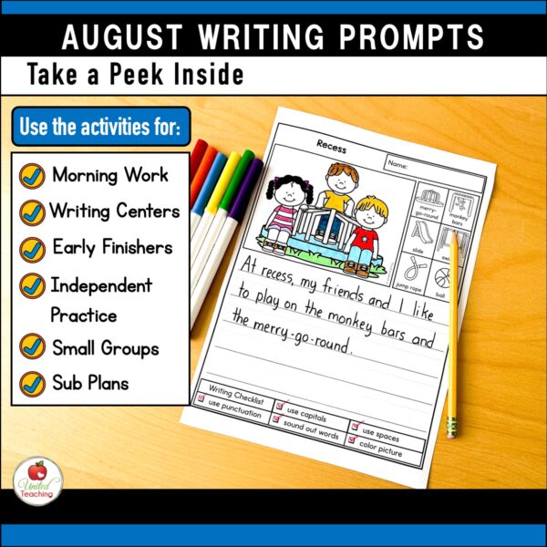 August Writing Prompts Packet - Image 3