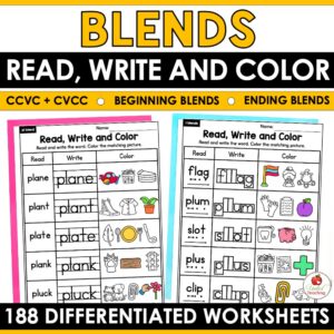 Blends Read Write and Color Packet Cover