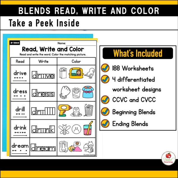 Blends Read Write and Color Packet - Image 2