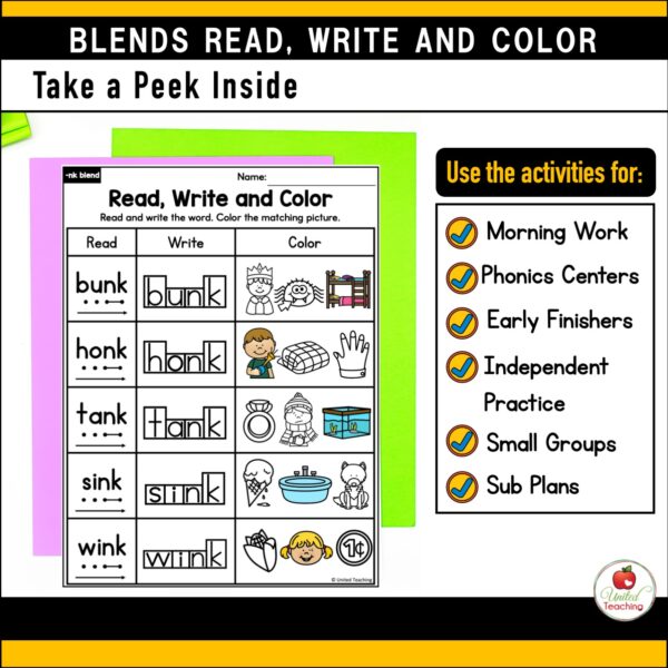 Blends Read Write and Color Packet - Image 3