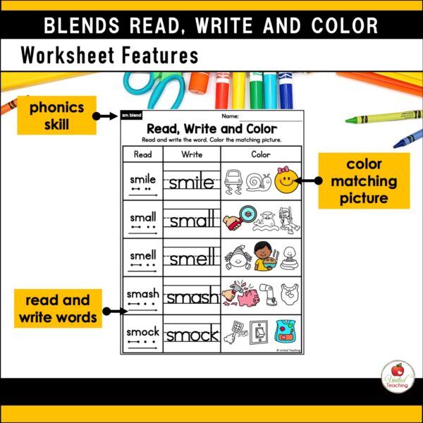 Blends Read Write and Color Packet - Image 7