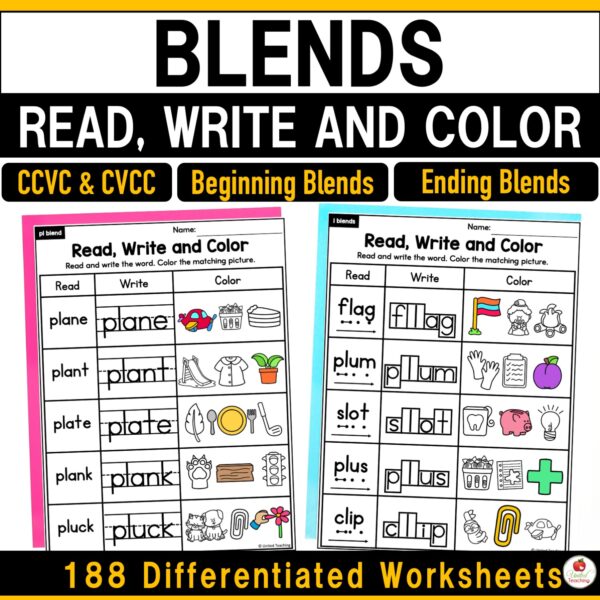 Blends Read Write and Color Packet Cover