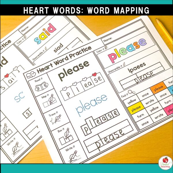 Heart Words Word Mapping Bundle - Image 7