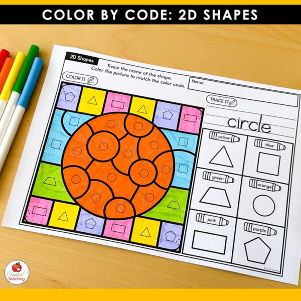 Color by Code: 2D Shapes - Image 4