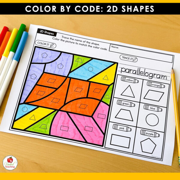 Color by Code: 2D Shapes - Image 6