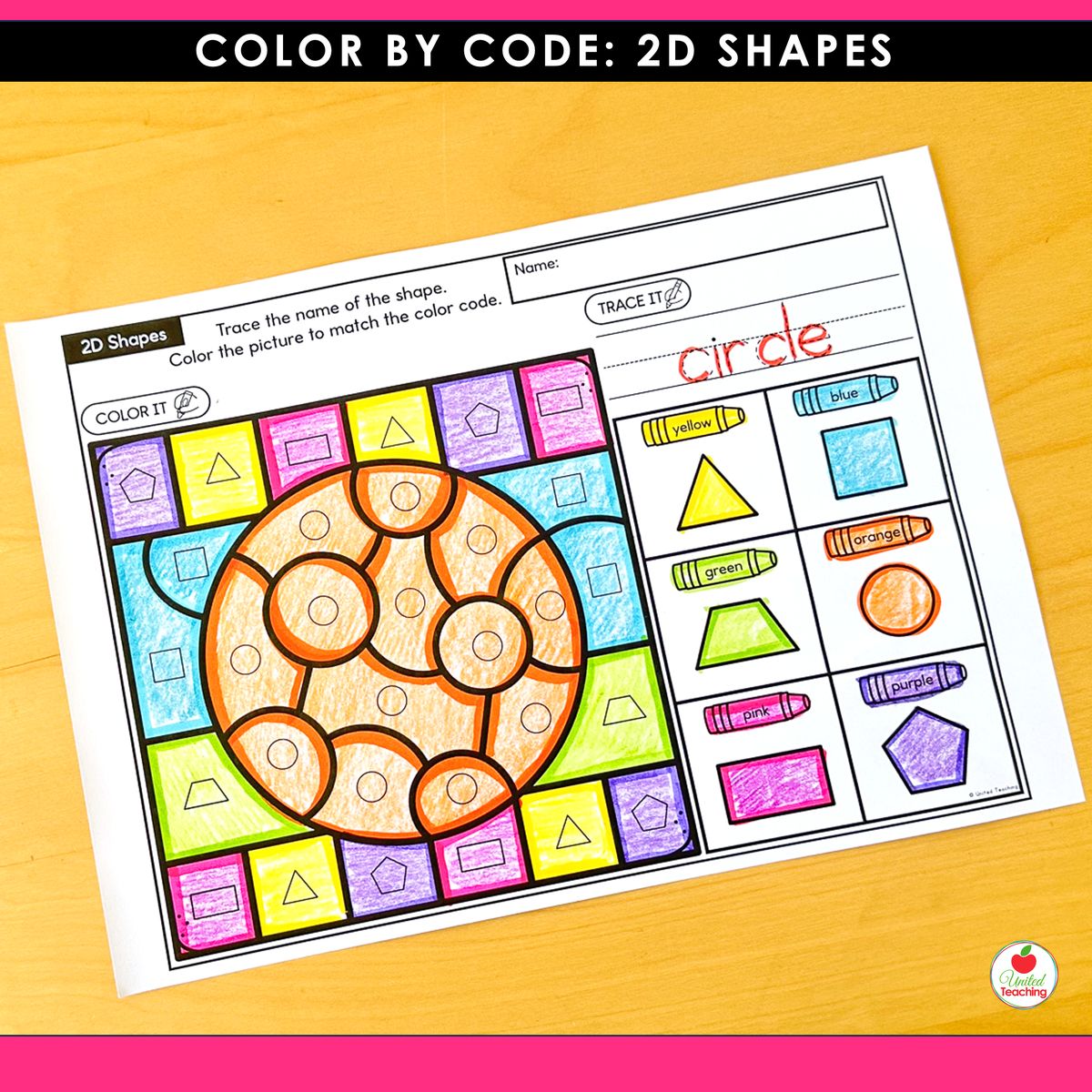 Color by Code Circle Coloring Page