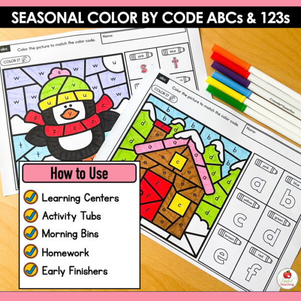 Color by Code: ABCs and 123s Seasonal Bundle - Image 2