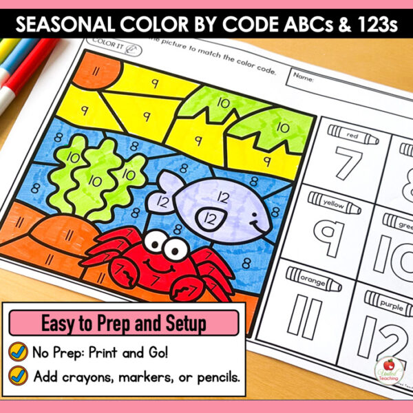 Color by Code: ABCs and 123s Seasonal Bundle - Image 4