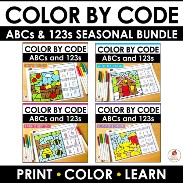 Color by Code: ABCs and 123s Seasonal Bundle