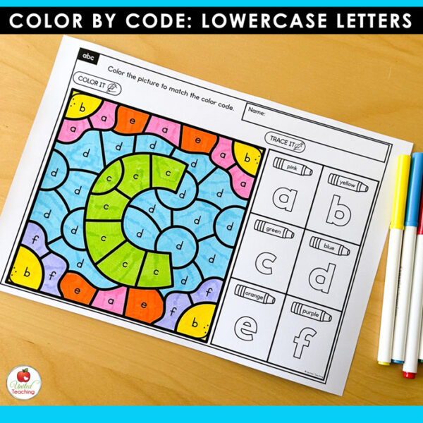 Color by Code: Lowercase Letters A-Z - Image 5