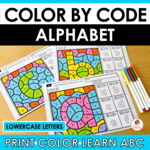 Color by Code Lowercase Letters A-Z