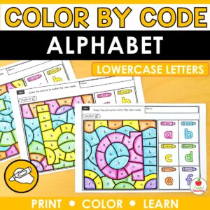 Color by Code: Letters A-Z (Lowercase)