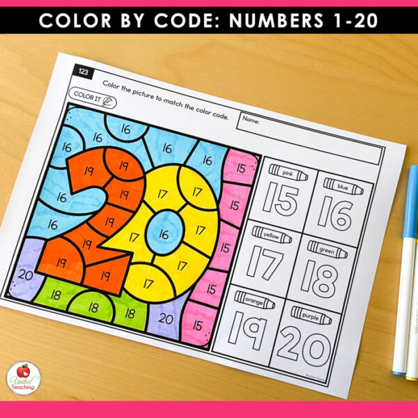 Color by Code: Numbers 1–20 - Image 4