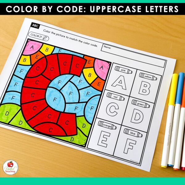 Color by Code: Uppercase Letters A-Z - Image 4