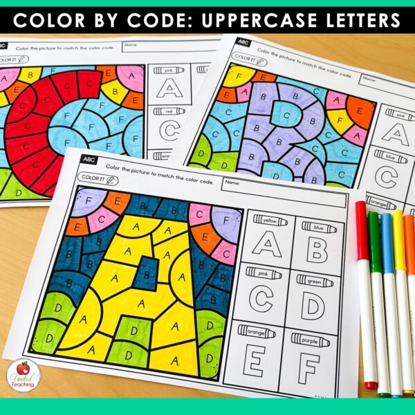 Color by Code: Uppercase Letters A-Z - Image 5