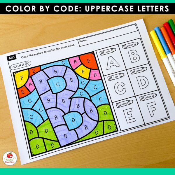Color by Code: Uppercase Letters A-Z - Image 6