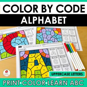 Color by Code Uppercase Letters A-Z