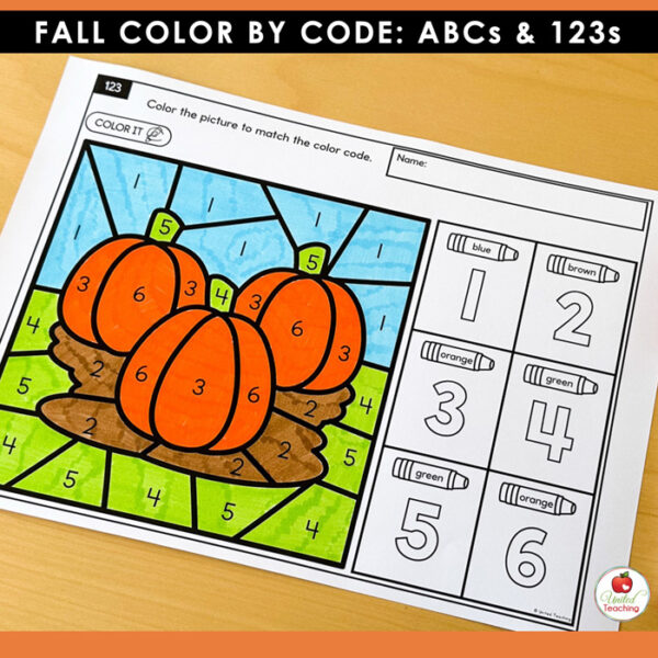 Fall Color by Code: ABCs and 123s - Image 4
