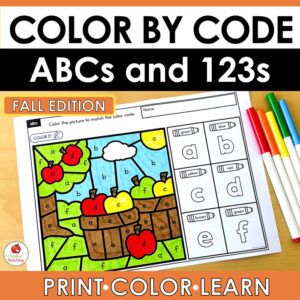 Fall Color by Code ABCs and 123s