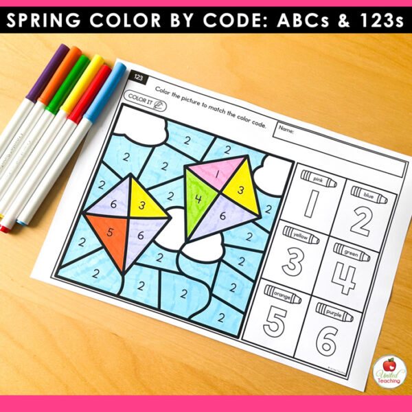 Spring Color by Code: ABCs and 123s - Image 6