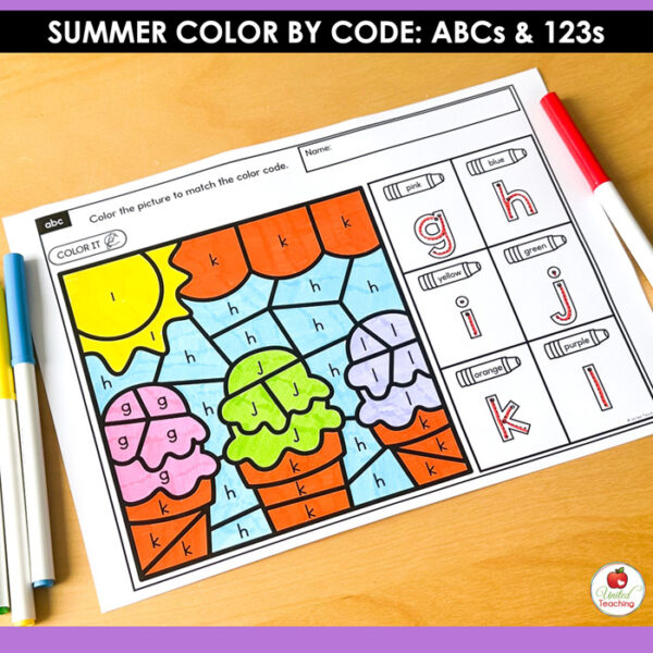 Summer Color by Code: ABCs and 123s - Image 4