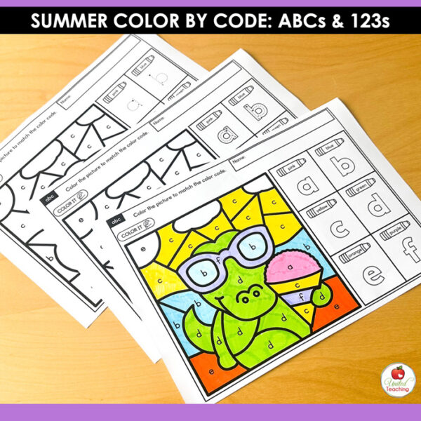 Summer Color by Code: ABCs and 123s - Image 5