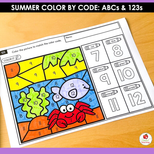 Summer Color by Code: ABCs and 123s - Image 6