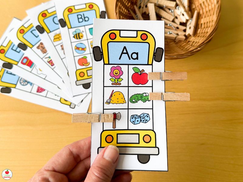 Alphabet Letter Beginning Sound Clip Cards