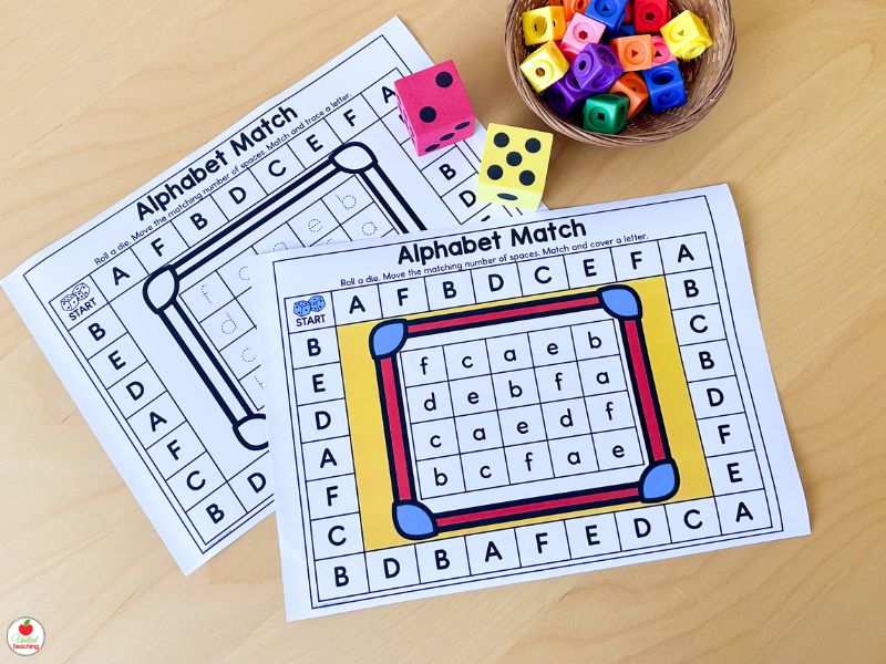 Alphabet Uppercase and Lowercase Letter Matching Board Games