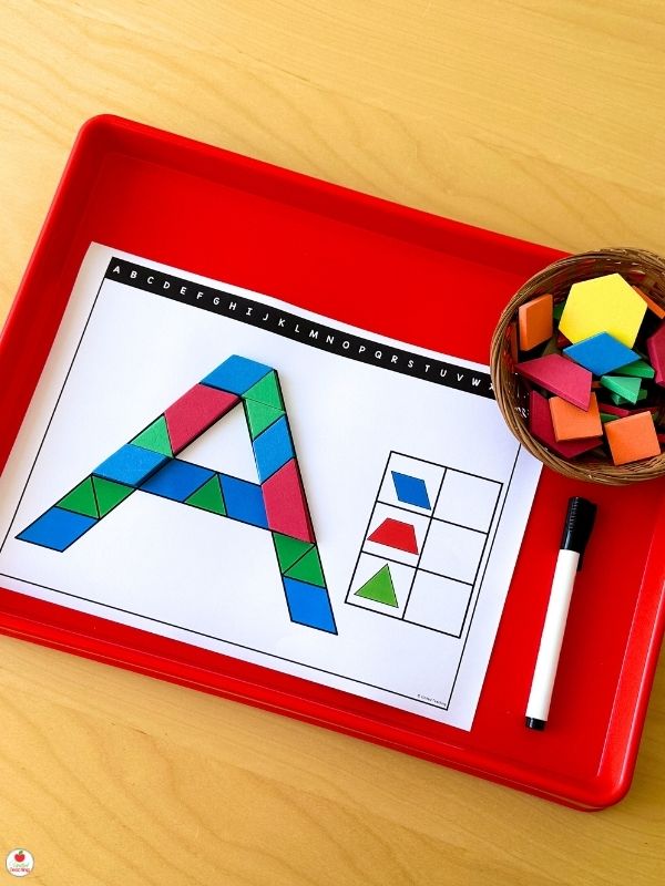 Pattern Block Letter Building Mats
