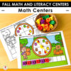 Fall Math and Literacy Centers for Kindergarten Bundle - United Teaching